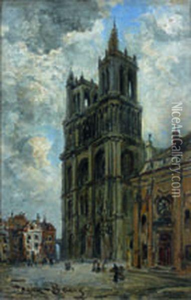 Cathedrale De Mantes Oil Painting - Frank Myers Boggs
