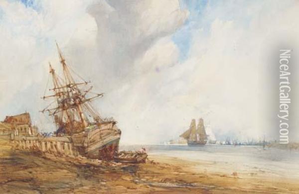 On The Medway Oil Painting - John Callow