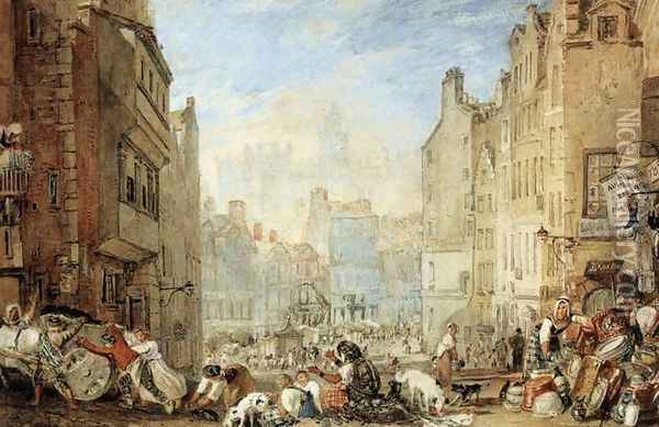 Heriot's Hospital, Edinburgh c. 1819 Oil Painting - Joseph Mallord William Turner