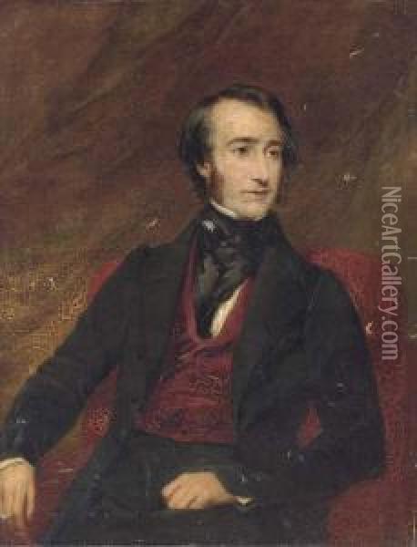 Portrait Of Sir Edward Celebrooke Oil Painting - Frederick Richard Say
