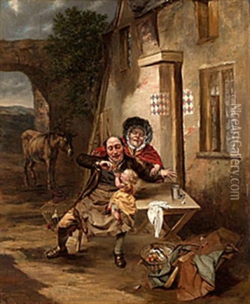 Torstslackaren Oil Painting - Alexander Fraser the Elder