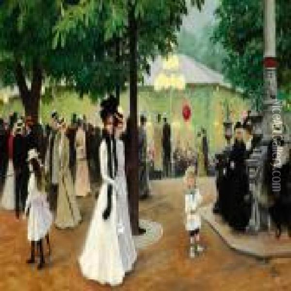 The Red Balloon Oil Painting - Paul-Gustave Fischer