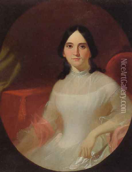 Portrait of Eliza Thomas Bingham 1849-50 Oil Painting - George Caleb Bingham