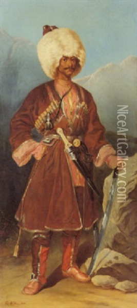 Kaukasier Oil Painting - Franz Mueller