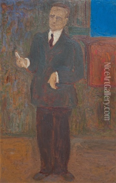Retrato De Americo Ricaldoni Oil Painting - Pedro Figari