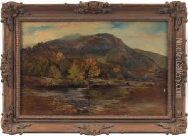 Landscape With Figures Oil Painting - Alfred Walter Williams