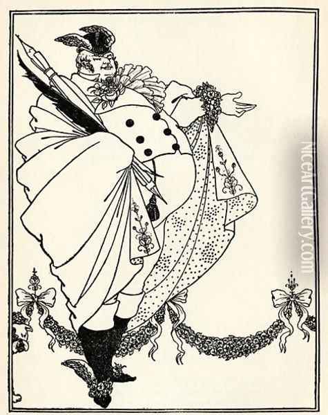 Design for the contents page of 'The Savoy', Volume I, 1896 Oil Painting - Aubrey Vincent Beardsley
