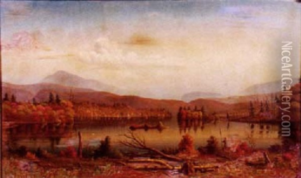 Lake George In Fall Oil Painting - Levi Wells Prentice