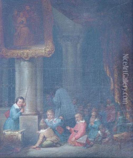 Catedral De Salisbury Oil Painting - Joseph Vezien Desombrages
