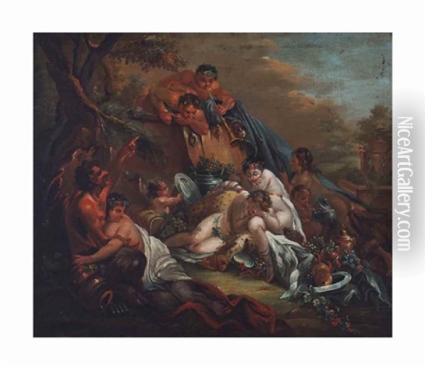 Bacchus And Ariadne Oil Painting - Jean Baptiste Marie Pierre