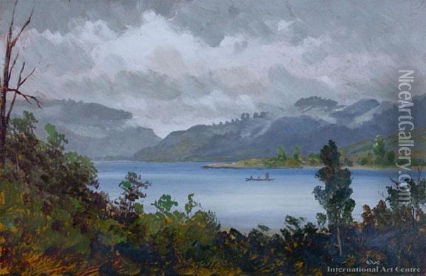 Lake Rotomahana Oil Painting - Charles Blomfield