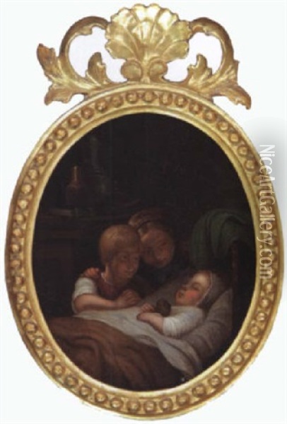 Der Kleine Bruder Oil Painting - Johann Georg Meyer von Bremen