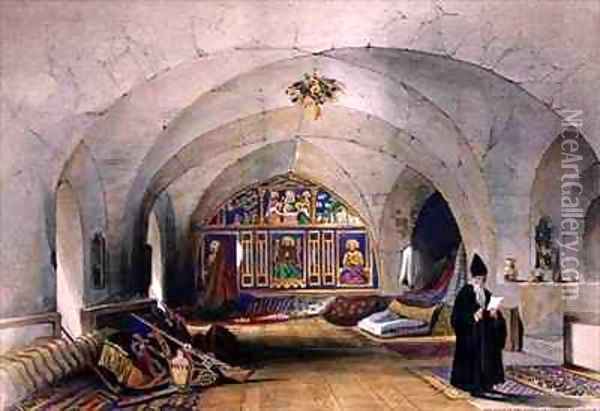 Room in an Armenian Convent, in Jerusalem Oil Painting - A. Margaretta Burr