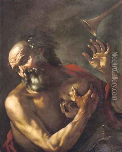 Saint Jerome Oil Painting - Giovanni Battista Beinaschi