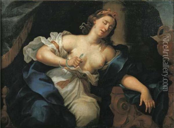 Suicidio Di Cleopatra Oil Painting - Ludovico Mazzanti