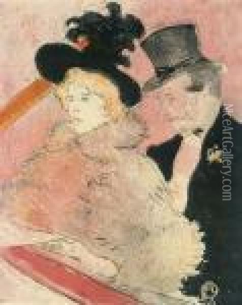 Au Concert (adr. 196; W. P. 28) Oil Painting - Henri De Toulouse-Lautrec
