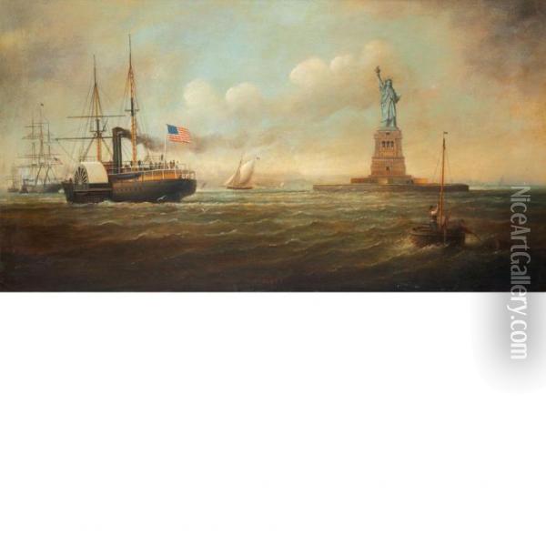 Liberty Oil Painting - Antonio Nicolo Gasparo Jacobsen