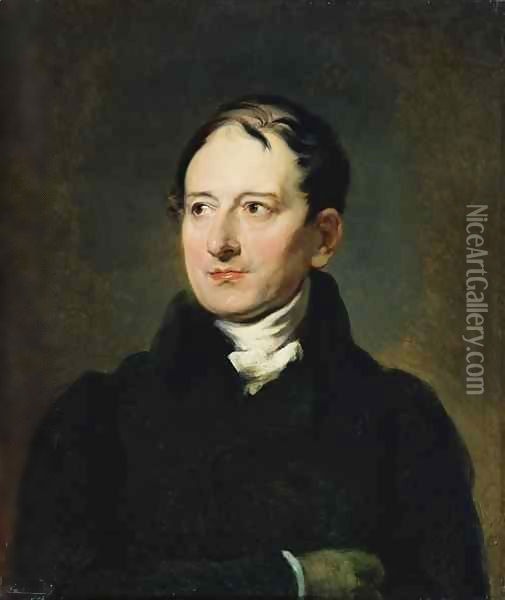 Baron Francois Pascal Simon Gerard (1770-1837) copy of a portrait by Thomas Lawrence (1769-1830) Oil Painting - Jean Alaux