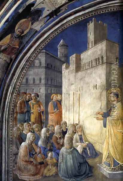 The Sermon of St Stephen Oil Painting - Angelico Fra