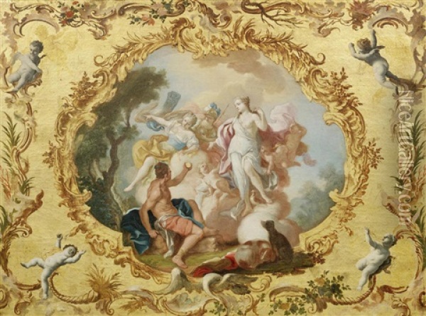 The Judgment Of Paris Oil Painting - Giacinto Diana