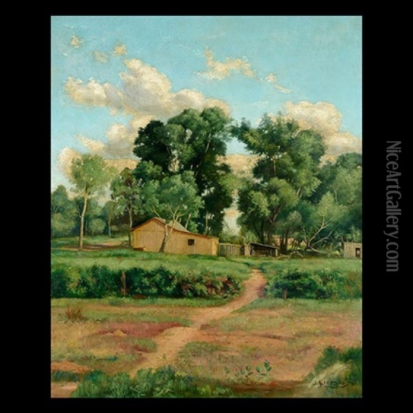 Barn On Farmstead Oil Painting - Joseph Kleitsch
