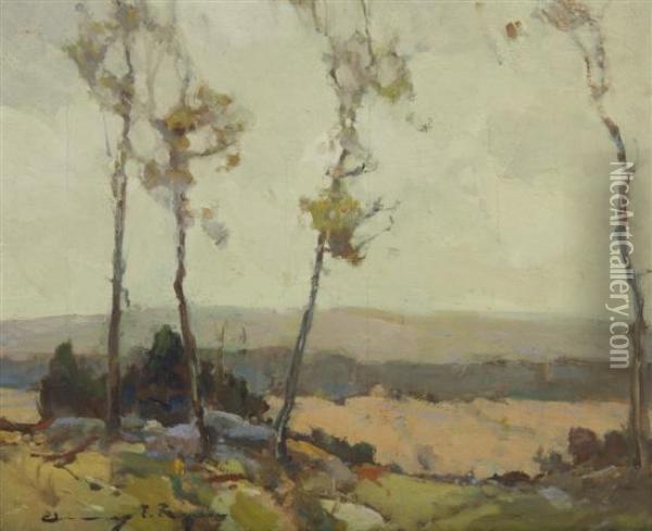 Autumn Hillside Oil Painting - Chauncey Foster Ryder