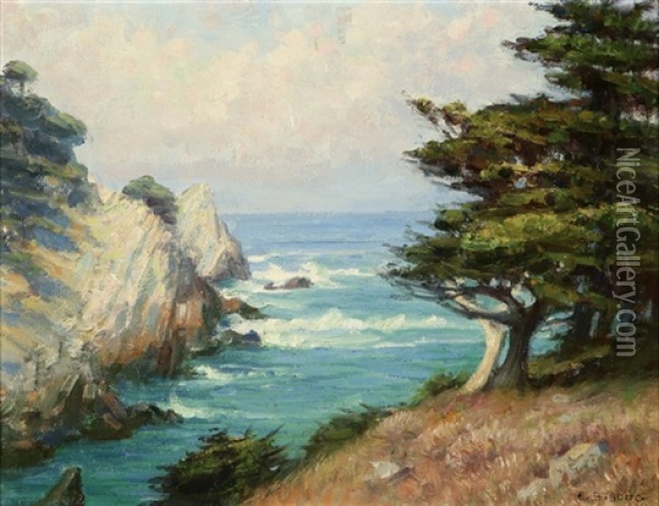 Point Lobos Oil Painting - Elizabeth Strong