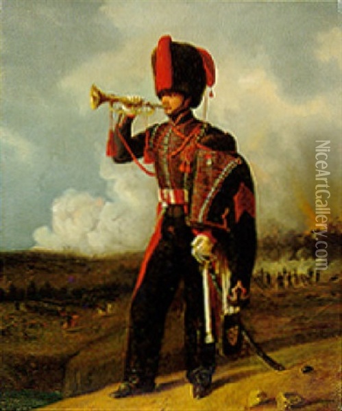 Soldado Frances Oil Painting - Jean-Louis (de Gavaux) Cheret