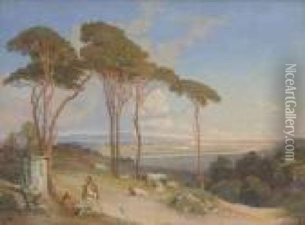 Rome, From Near Monte Mario Oil Painting - Edward Lear