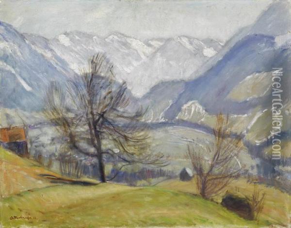 Vorfruhling Silbern Hintersteiner Berge Oil Painting - Otto Modersohn