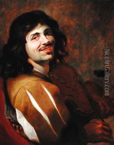 The Violinist Oil Painting - Abraham Willaerts