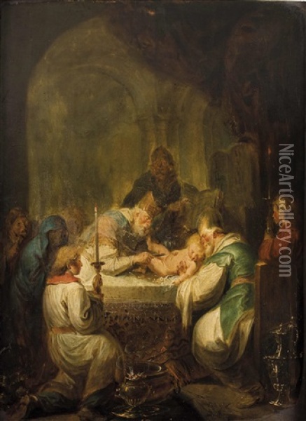 Die Beschneidung Jesu Oil Painting - Jacob Willemsz de Wet the Elder