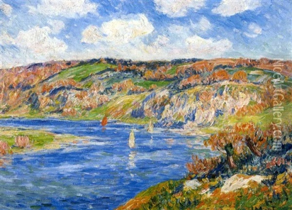 Riviere De St. Maurice, Finistere Oil Painting - Henry Moret