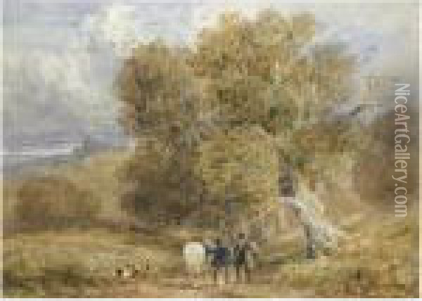 Bolsover Park, Derbyshire Oil Painting - David I Cox