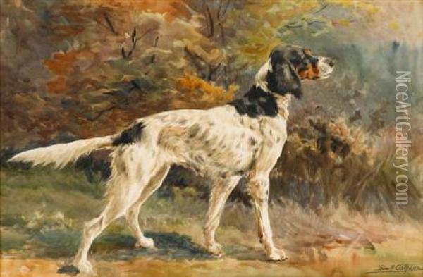 An English Setter Oil Painting - Edmund Henry Osthaus