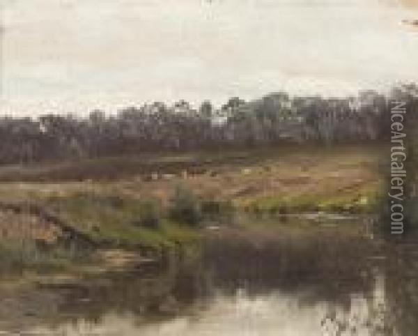 Flusslandschaft Oil Painting - Nicolai Von Astudin