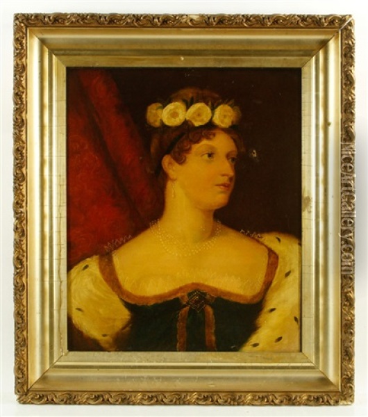 Portrait Of Princess Charlotte Oil Painting - George Dawe