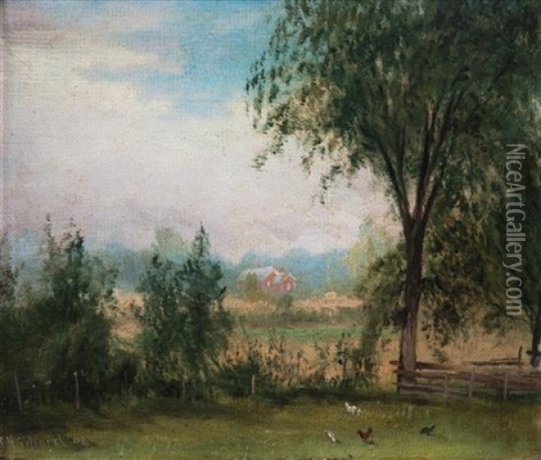 Landscape With Barn Oil Painting - Charles Henry Gifford
