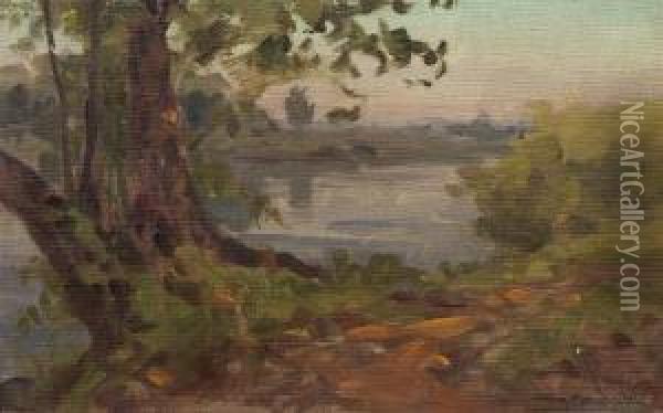 The Lake Oil Painting - George F. Schultz