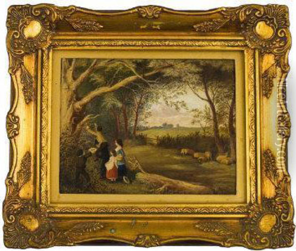 The Green Lands Of England Oil Painting - Gawen Hamilton