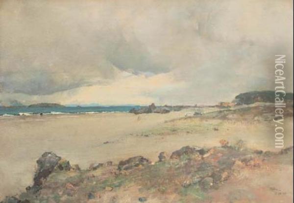Spiaggia D'ischia Oil Painting - Giuseppe Casciaro