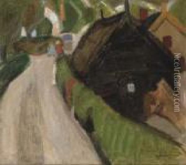 Children On A Village Road Oil Painting - Gustave De Smet
