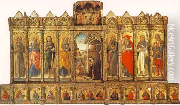 Conversano Polyptych 1475 Oil Painting - Bartolomeo Vivarini