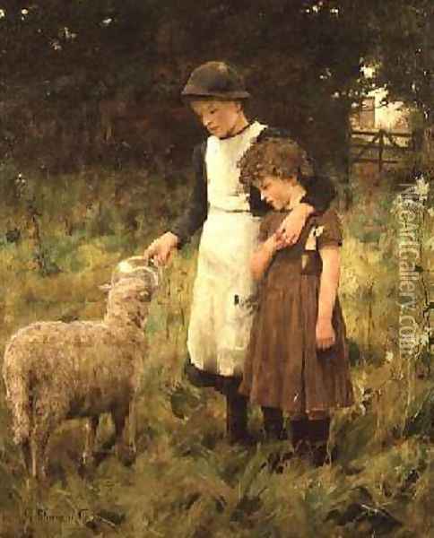The Orphans Oil Painting - Georges Sheridan Knowles