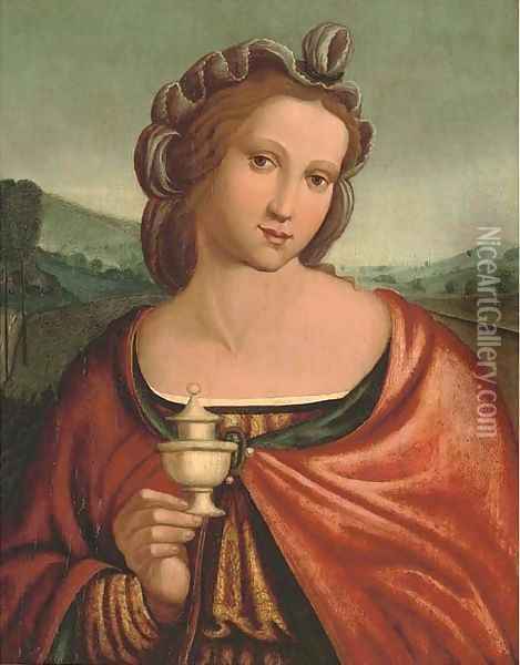 The Magdalen Oil Painting - Francesco Ubertini Bacchiacca II