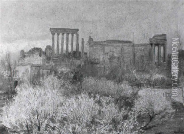 Die Akropolis In Athen Oil Painting - Georg Macco