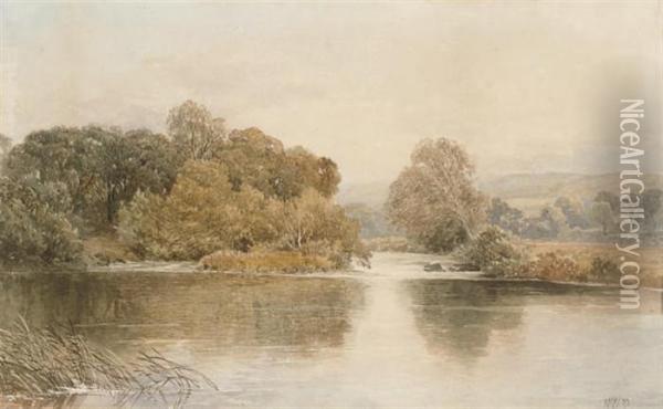 River Landscape Oil Painting - Edmund Morison Wimperis