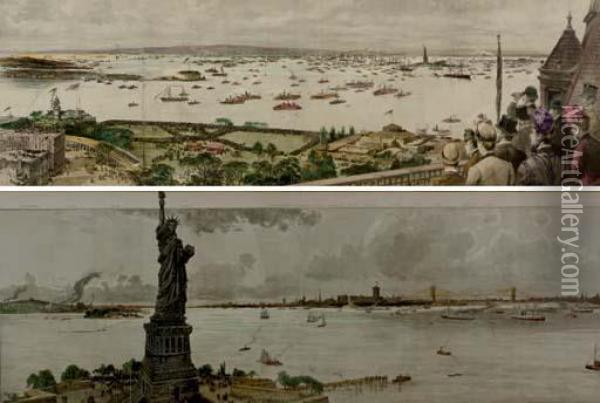 [iconography Of New York]: Two Plates Oil Painting - Harry Fenn
