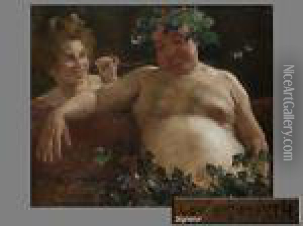 Schlafender Silen Und Nymphe Oil Painting - Lovis (Franz Heinrich Louis) Corinth