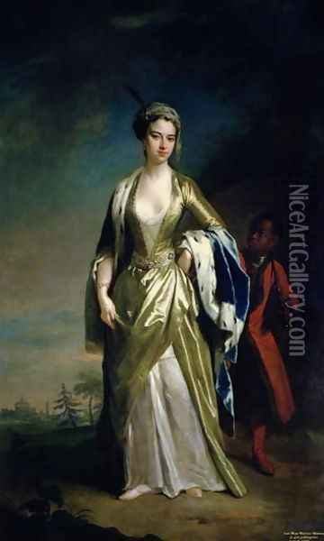 Lady Mary Wortley Montagu, c.1725 Oil Painting - Jonathan Richardson